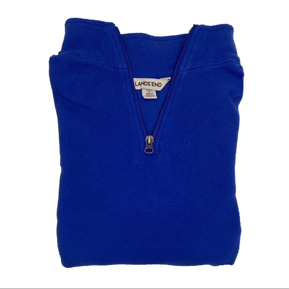 Blue Youth Lands’ End Half Zip Fleece
